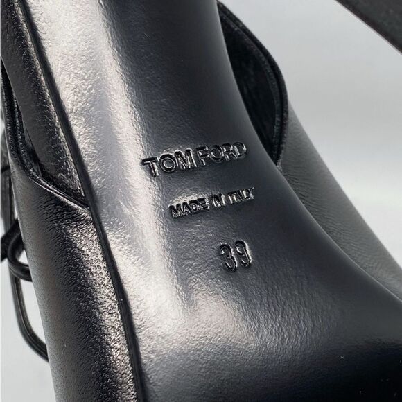 TOM FORD 105MM Leather Lace-Up Slingback Sandals size 39 - Picture 15 of 15